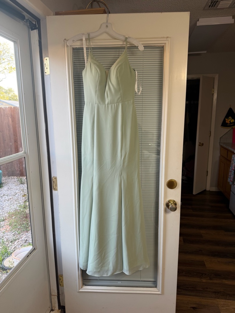 Azazie Sage Green Spaghetti Strap Maxi Dress